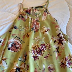 Papermoon Floral Camisole in Green and Pink